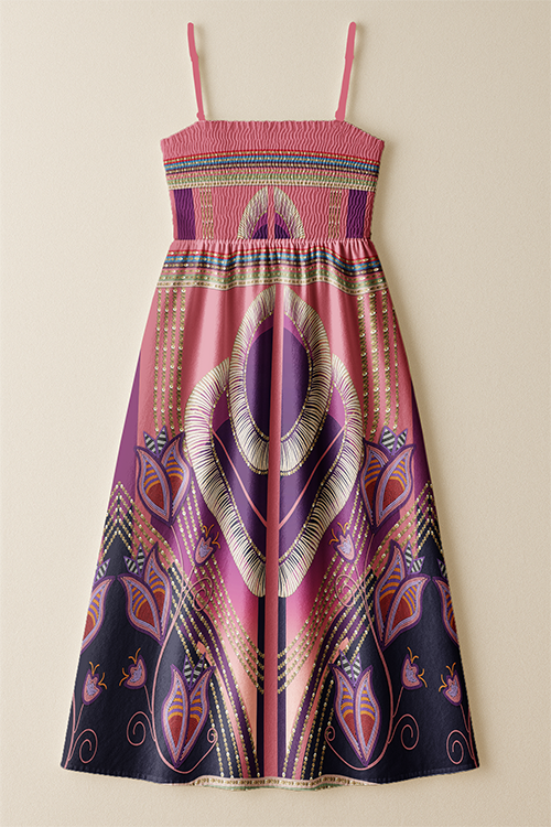 Dentalium Dreams Pink Smock Top Dress