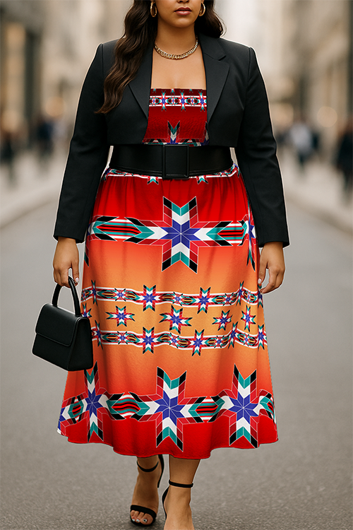 Morning Star Fire Smock Top Dress