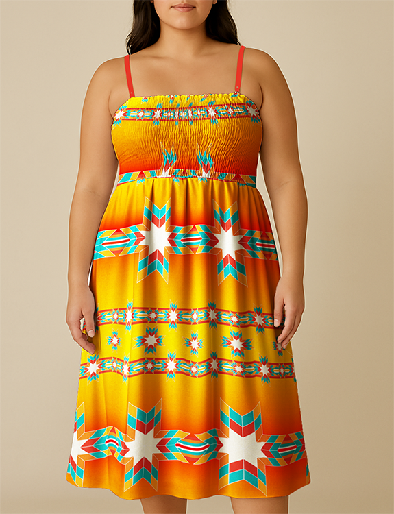 Morning Star Sunset Smock Top Dress