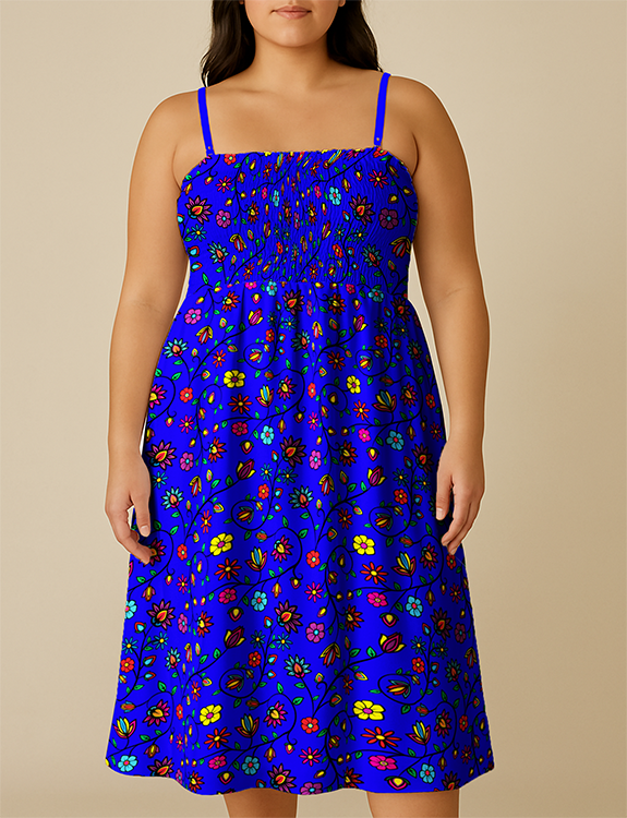 Nature's Nexus Royal Smock Top Dress