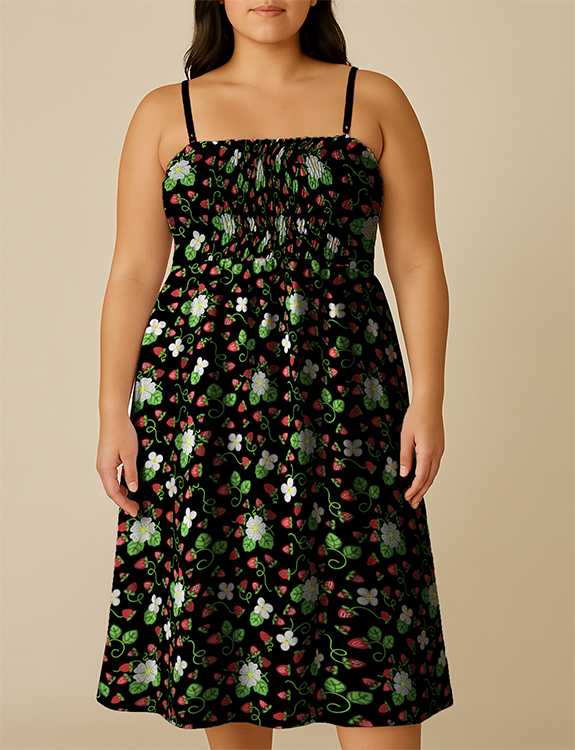 Strawberry Dreams Midnight Smock Top Dress