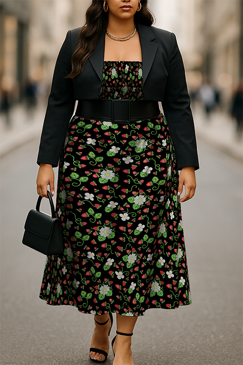 Strawberry Dreams Midnight Smock Top Dress