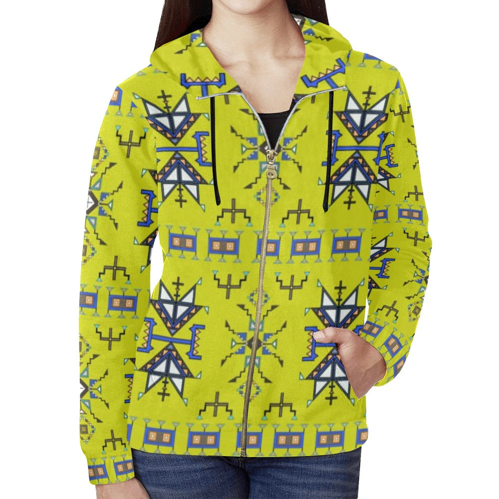 Eagle Strike Lime Full Zip Hoodie for Women