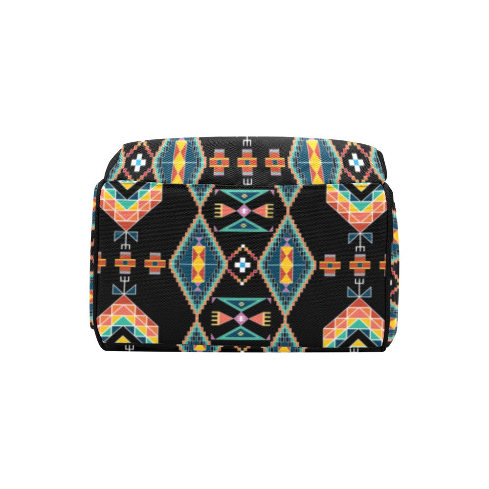 Travois Tipi Black Multi-Function Diaper Backpack/Diaper Bag