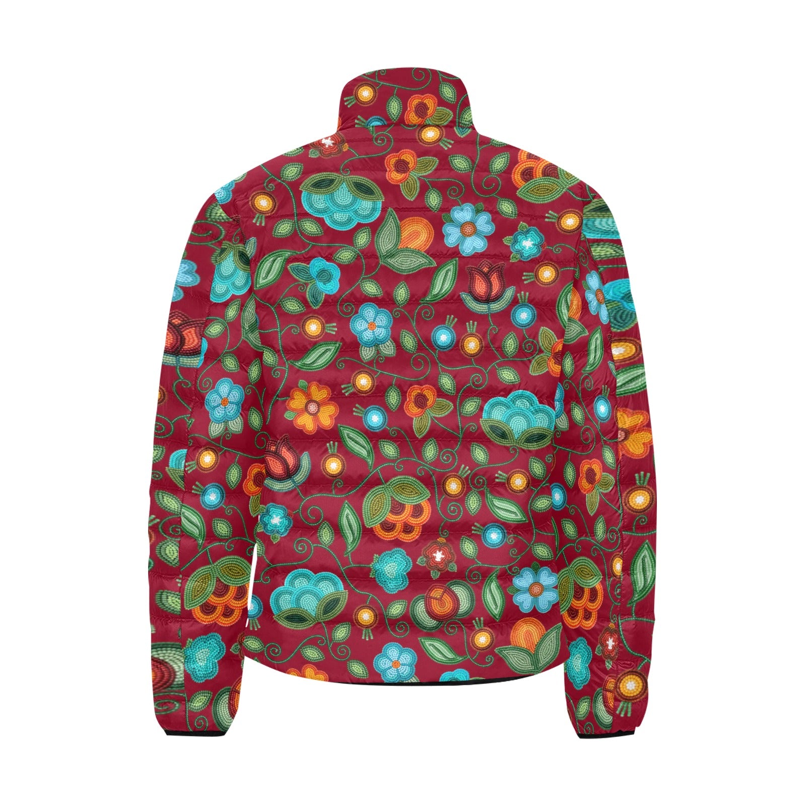 Prairie Fire Petals Red Men's Padded Jacket