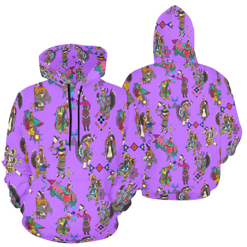 Grand Entry Dancers Purple Hoodie for Men (USA Size)