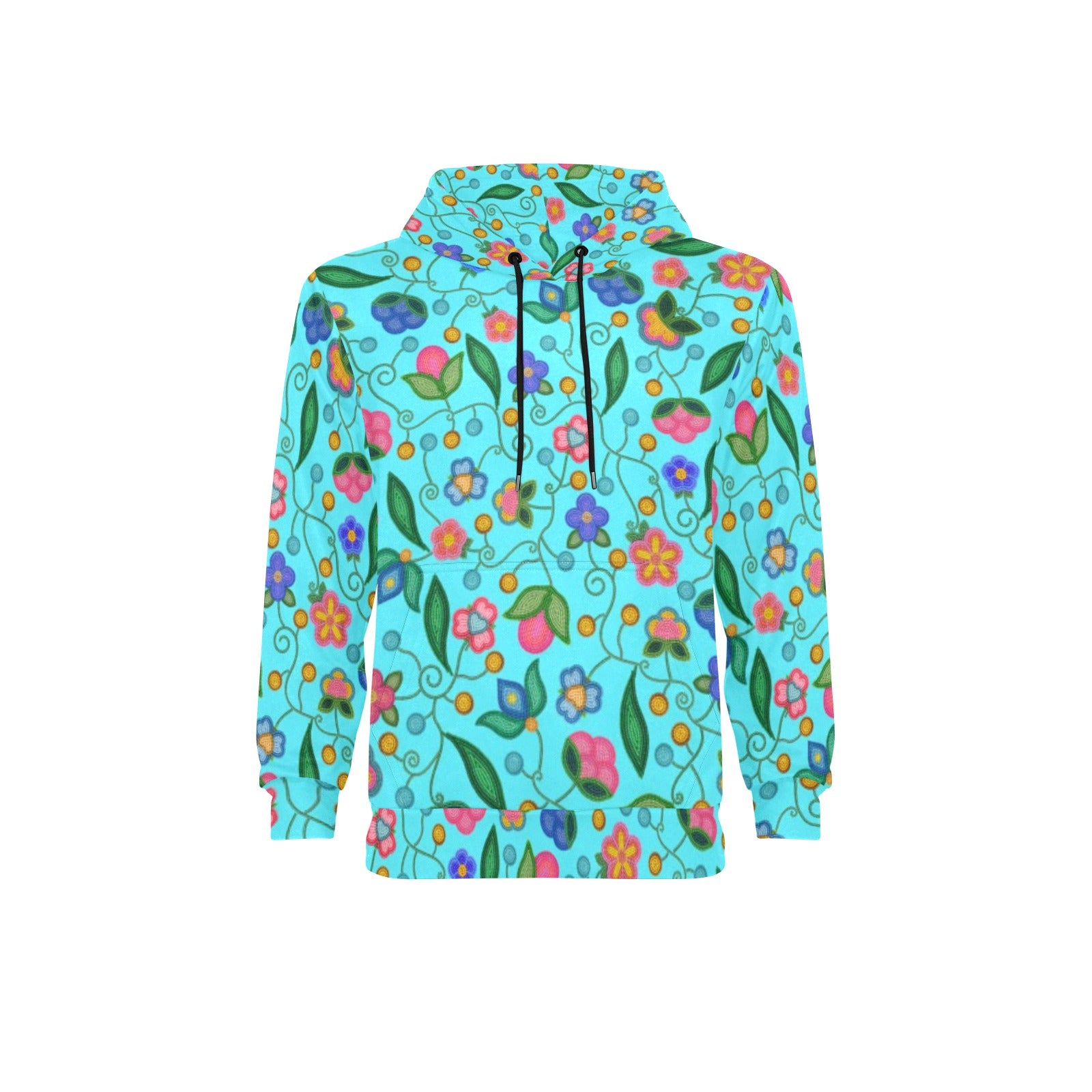 Skyberry Serenade Sky Men's Long Sleeve Fleece Hoodie
