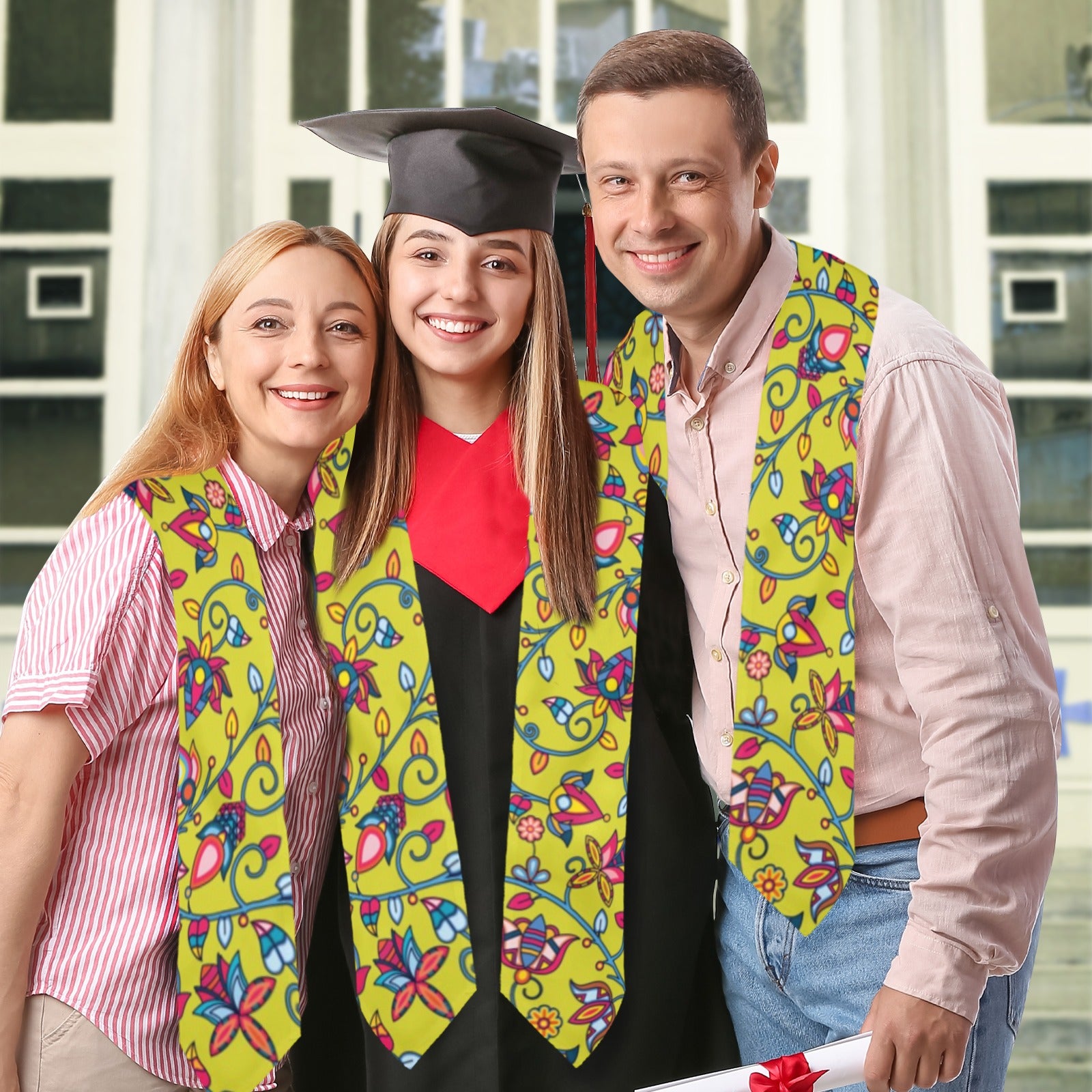 Thorny Path Yellow Grass Graduation Stole