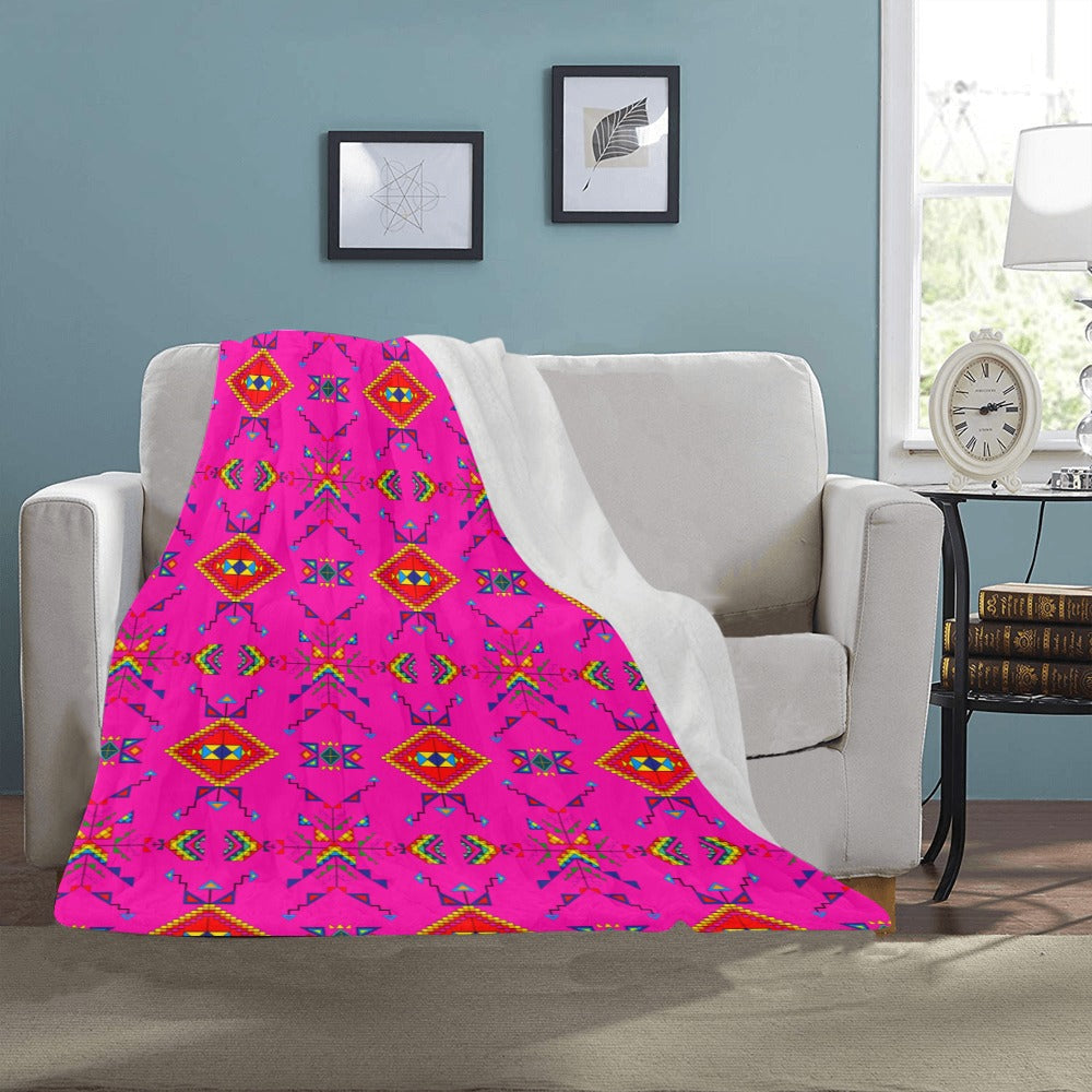Buffalo Jump Pink Ultra-Soft Micro Fleece Blanket 40"x50"