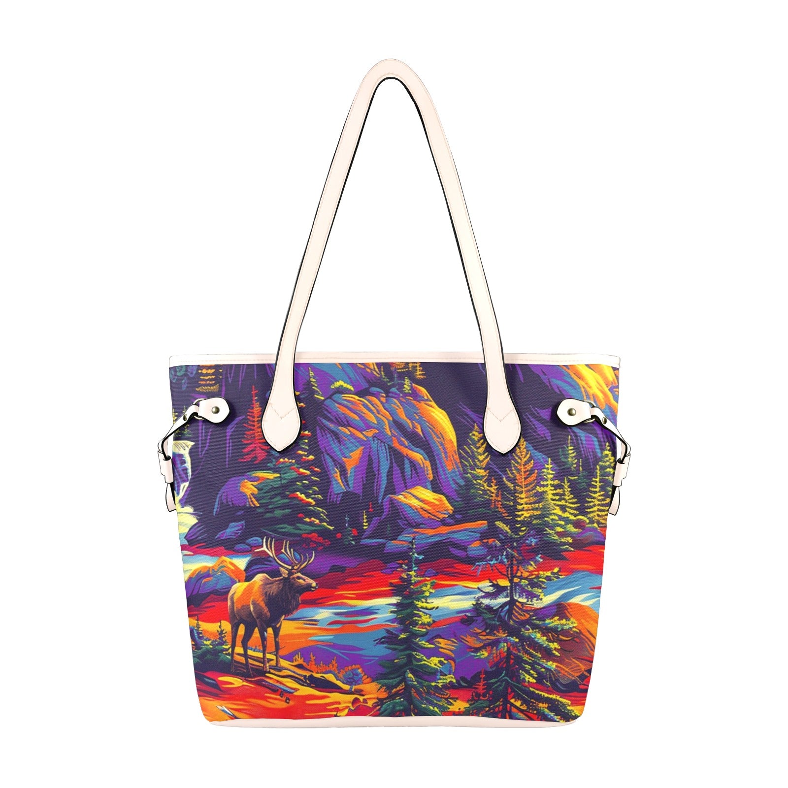 Roaming Elk Clover Canvas Tote Bag