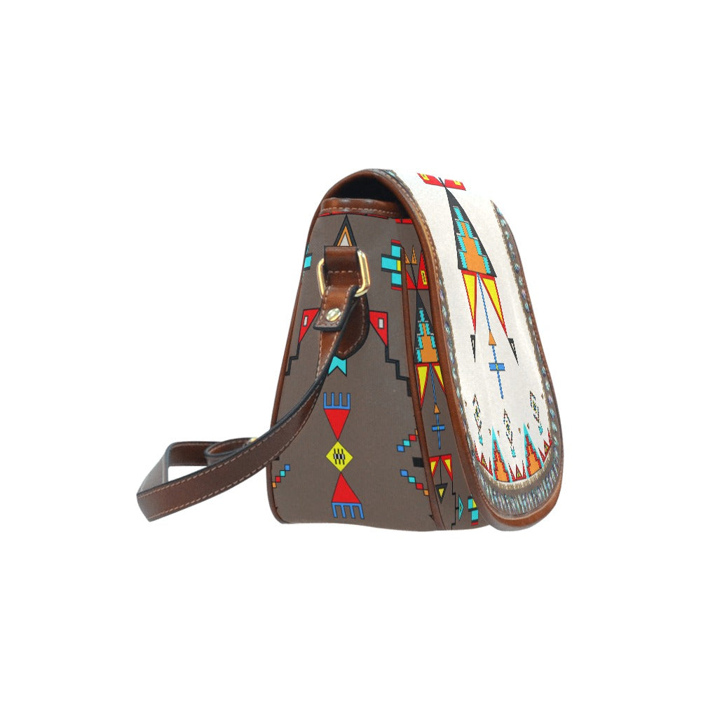 Sentinel of the Plains White Saddle Bag/Large