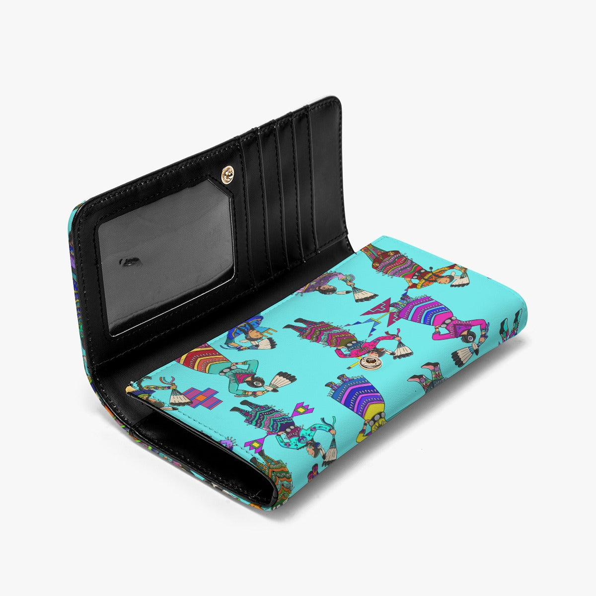 Women's Jingle Dancers Turquoise Foldable Wallet