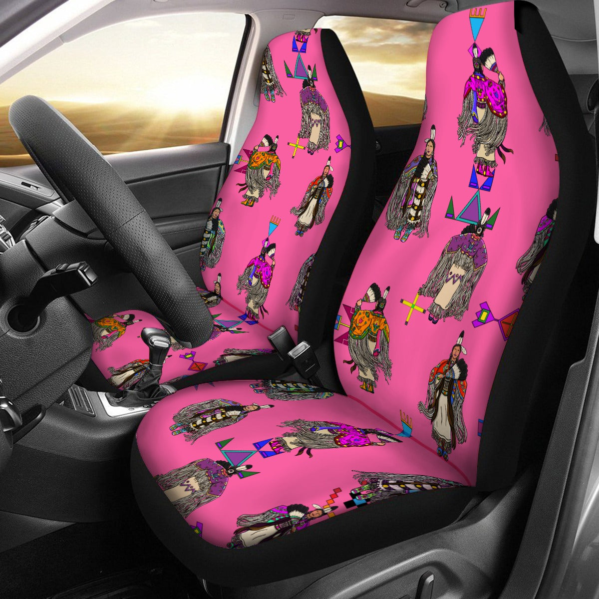 Women's Tradish Dancers Pink Universal Car Seat Cover With Thickened Back