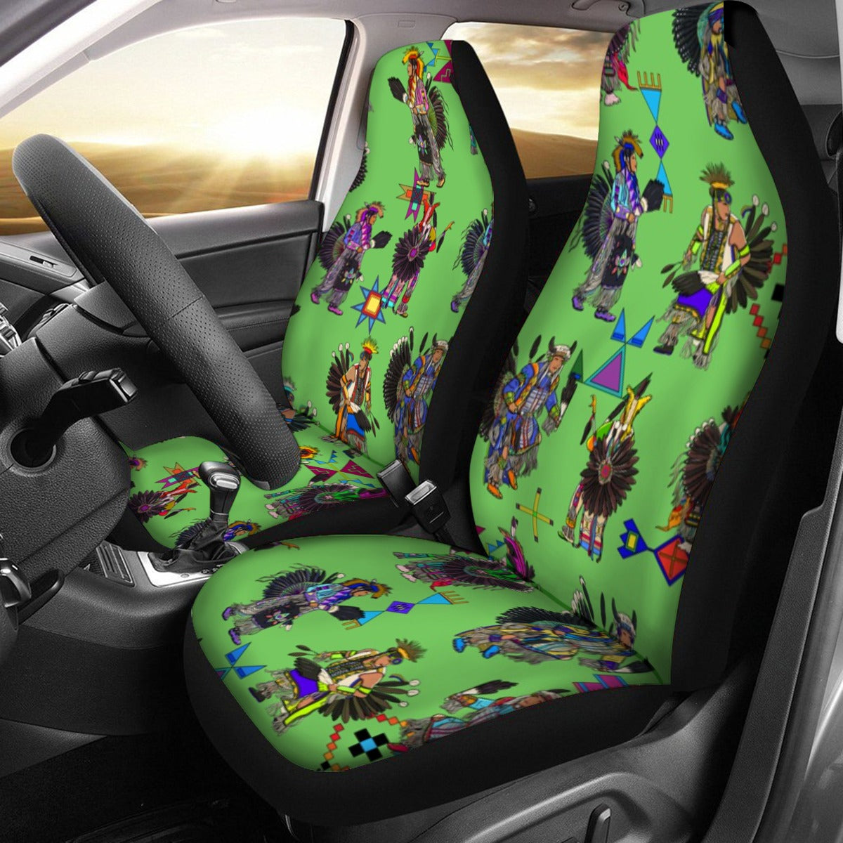 Men's Tradish Dancers Grass Universal Car Seat Cover With Thickened Back