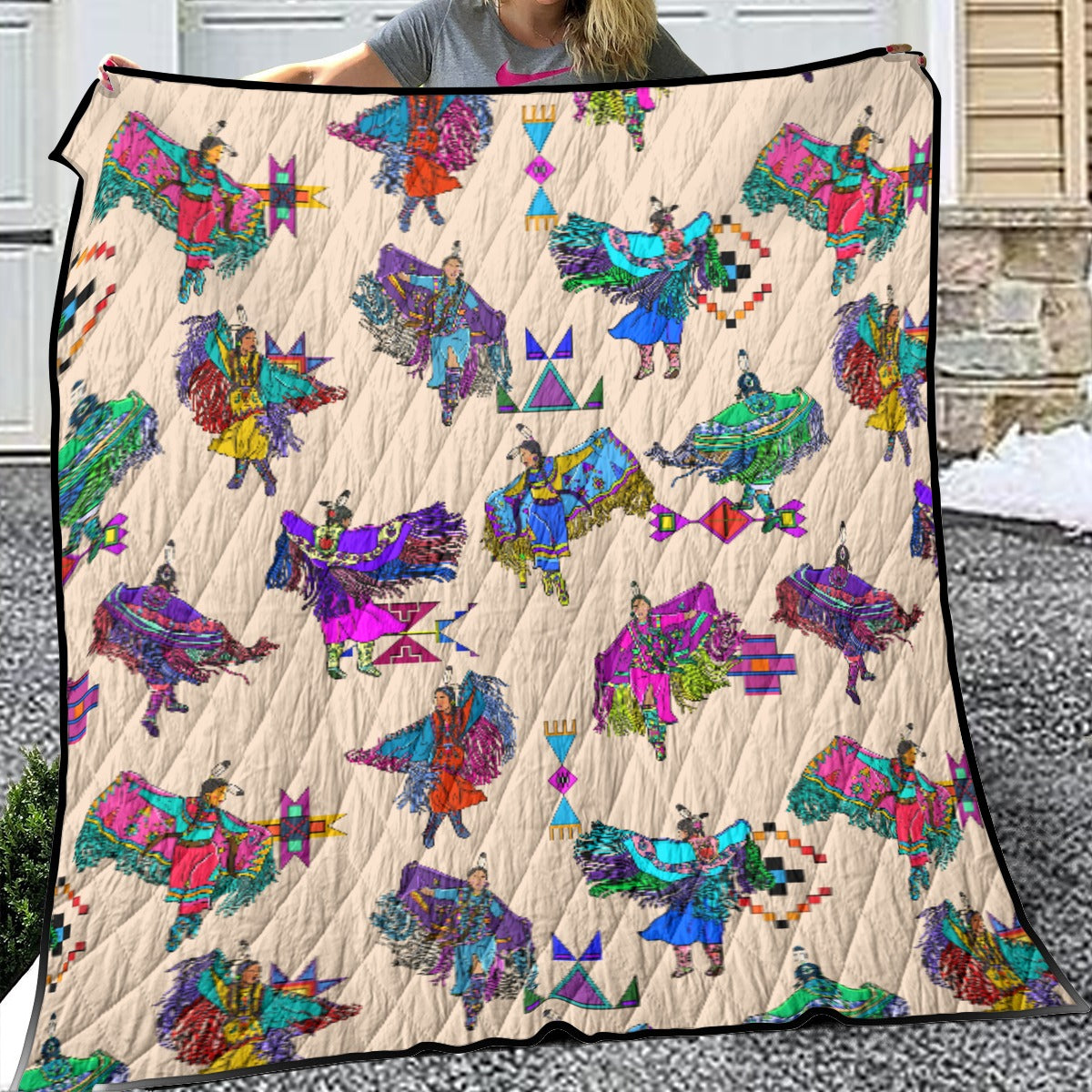 Women's Fancy Dancers Muslin Lightweight & Breathable Quilt With Edge-wrapping Strips
