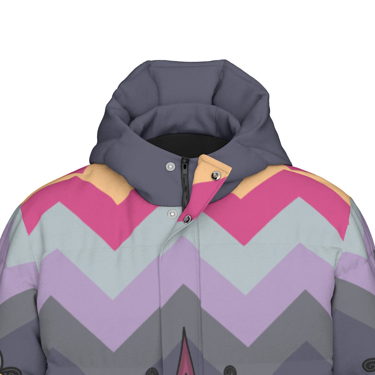 Crimson Drift Petals Unisex Long Down Jacket