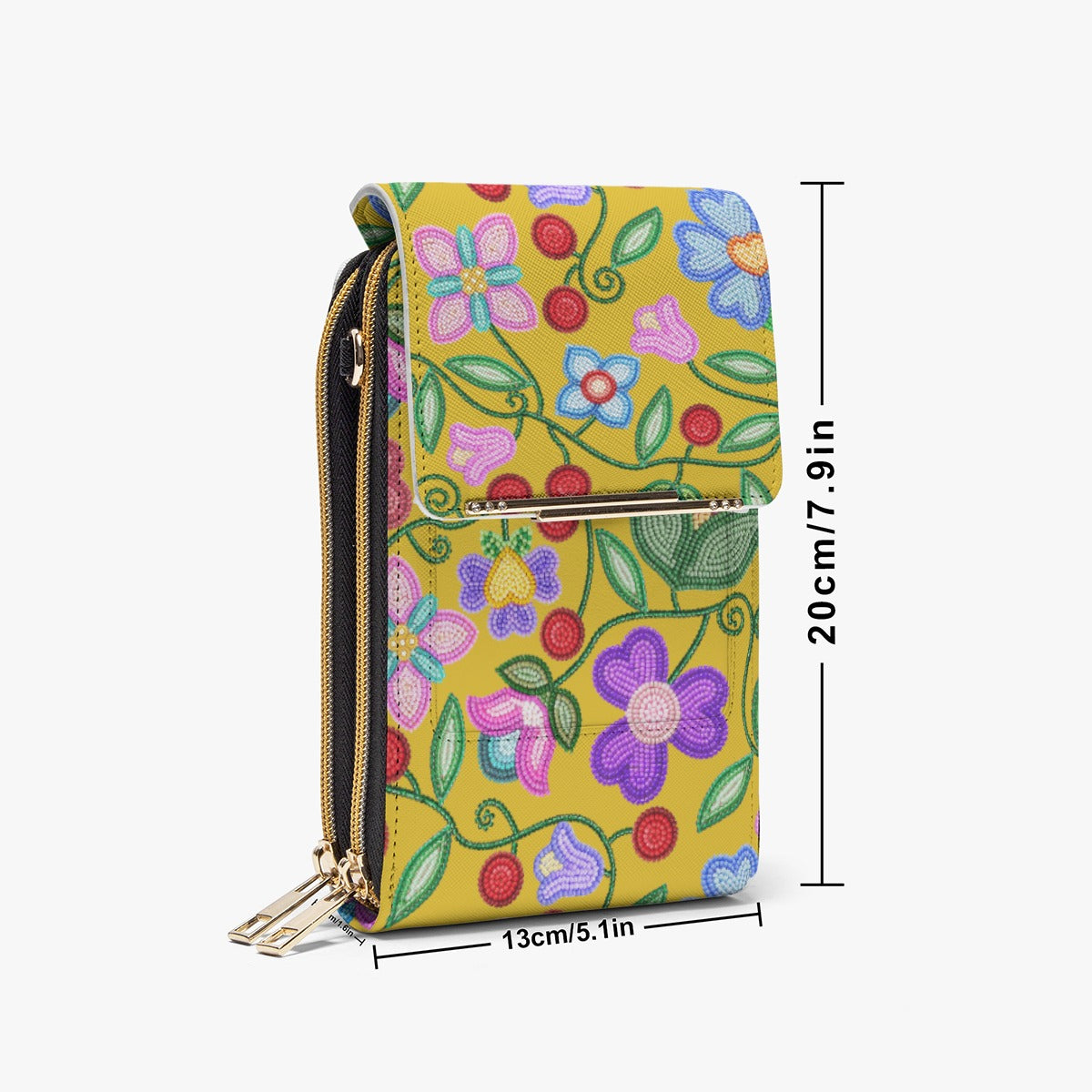 Petal Harmony Ochre Mobile Phone Chest Bag