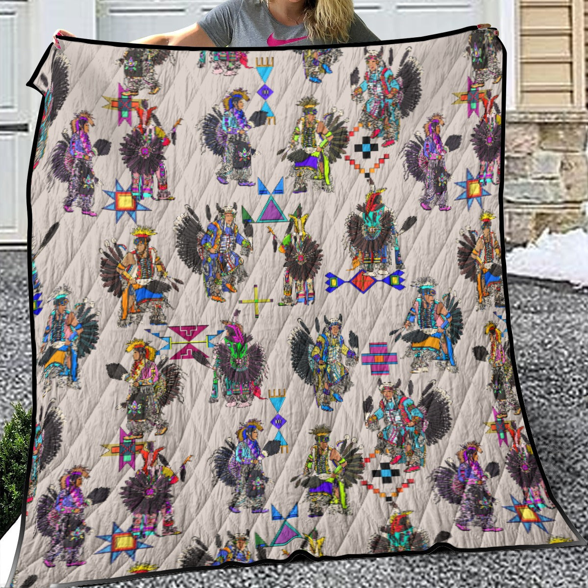 Men's Tradish Dancers Muslin Lightweight & Breathable Quilt With Edge-wrapping Strips