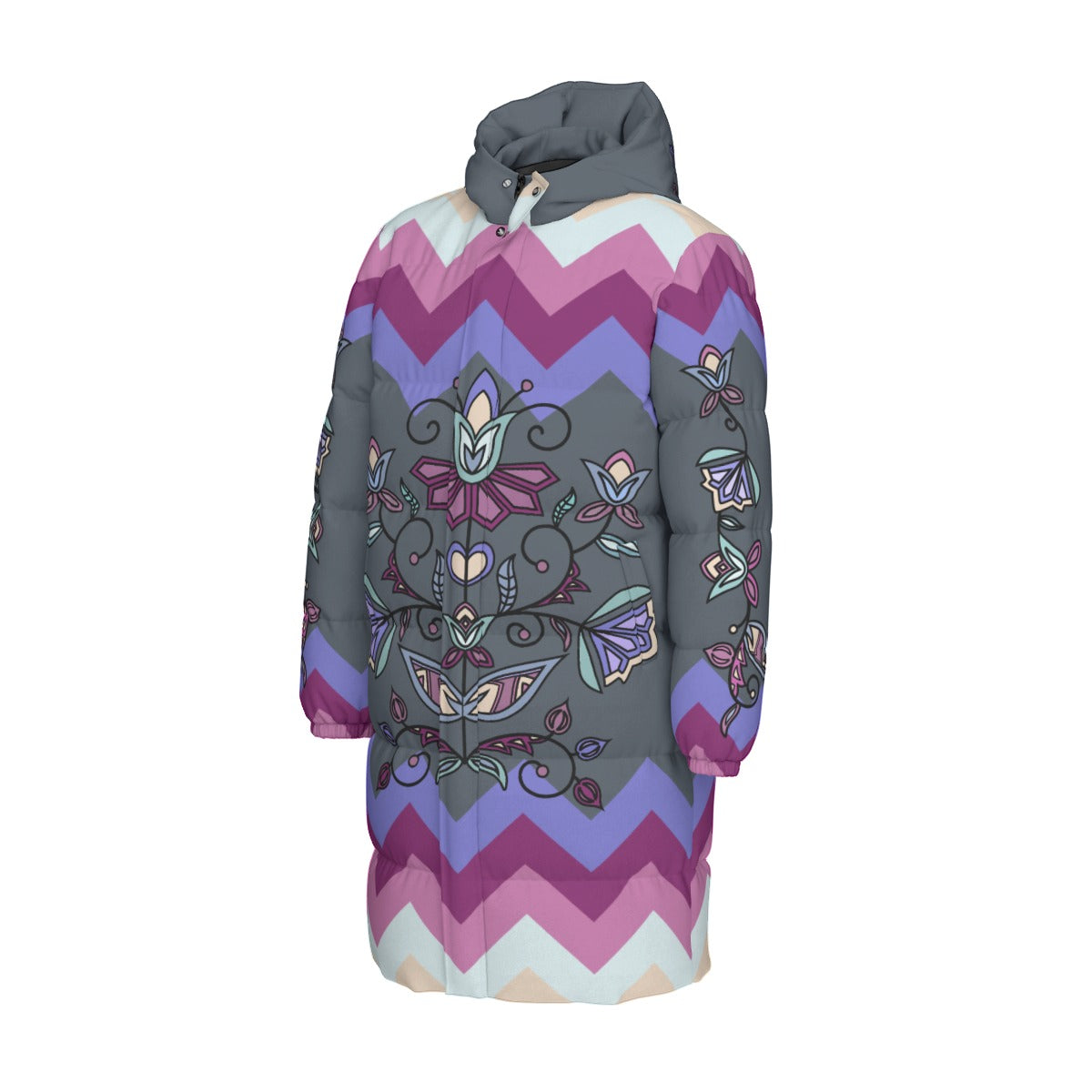 Moonlit Frost Unisex Long Down Jacket