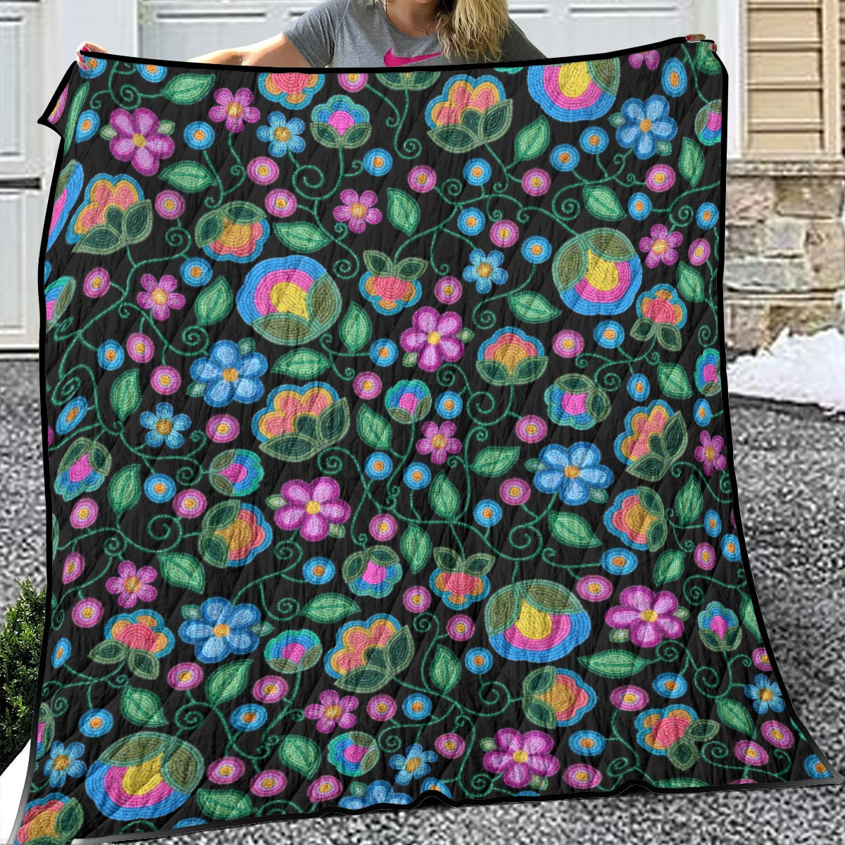 Turquoise Sunbeam Lightweight & Breathable Quilt With Edge-wrapping Strips