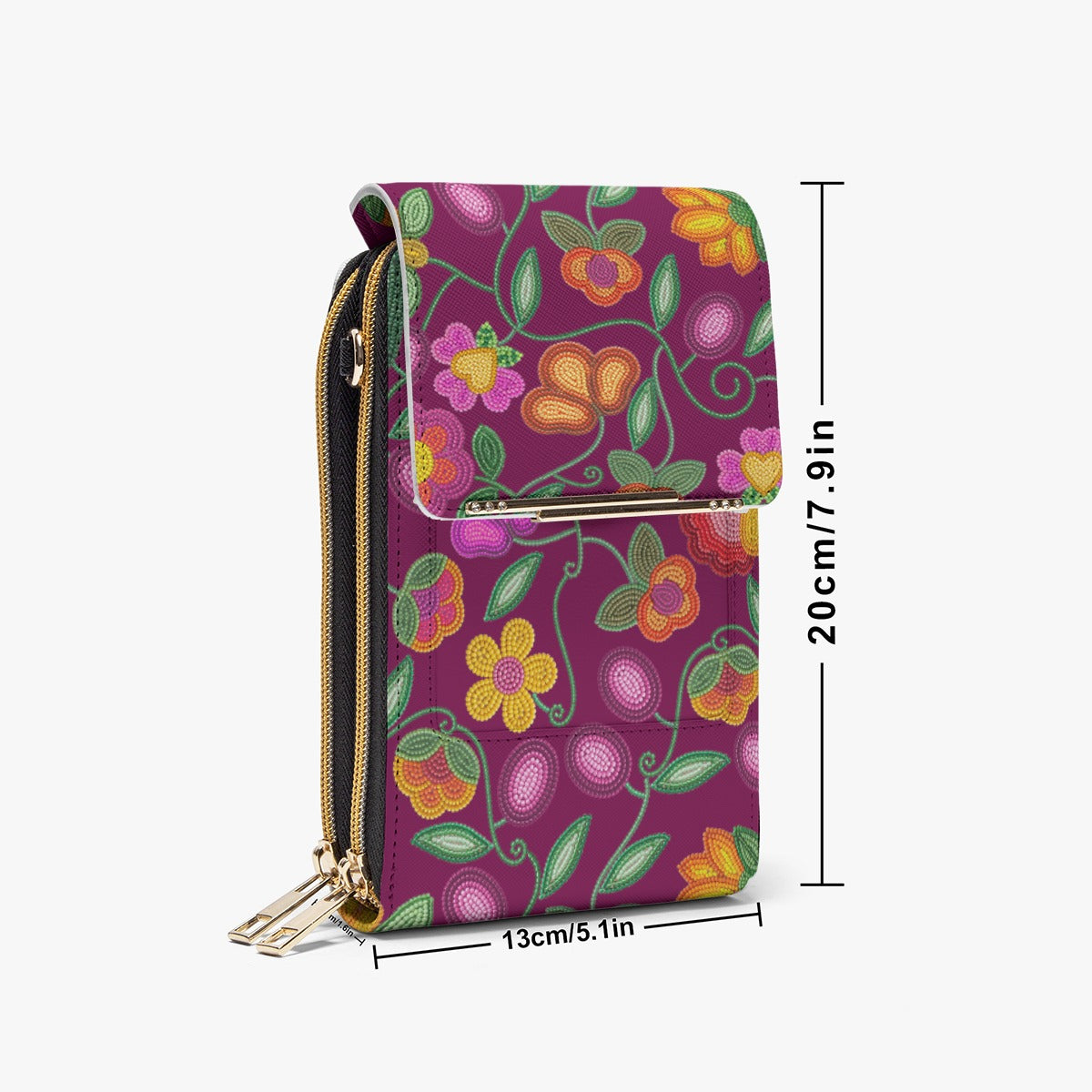 Boreal Bounty Dark Magenta Mobile Phone Chest Bag
