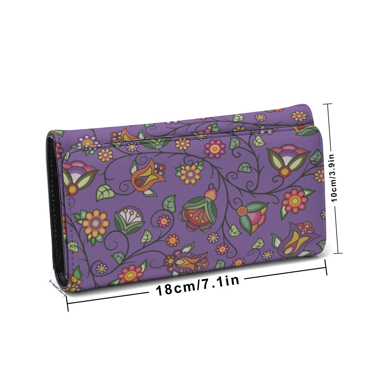 Heartbeat Petals Purple Foldable Wallet