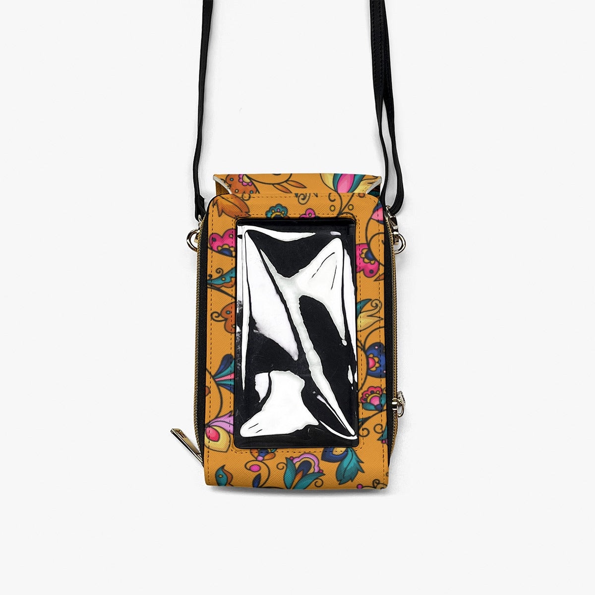 Copper Prairie Petals Orange Mobile Phone Chest Bag