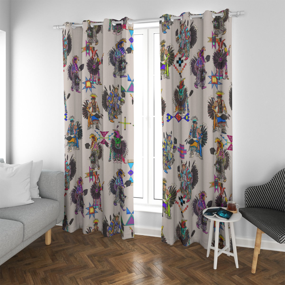Men's Tradish Dancers Muslin White Blackout Grommet Curtains | 265(gsm)