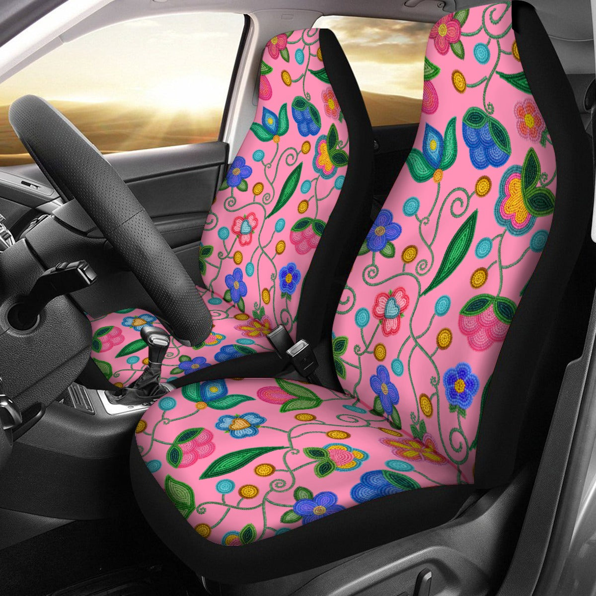 Skyberry Serenade Pink Universal Car Seat Cover With Thickened Back