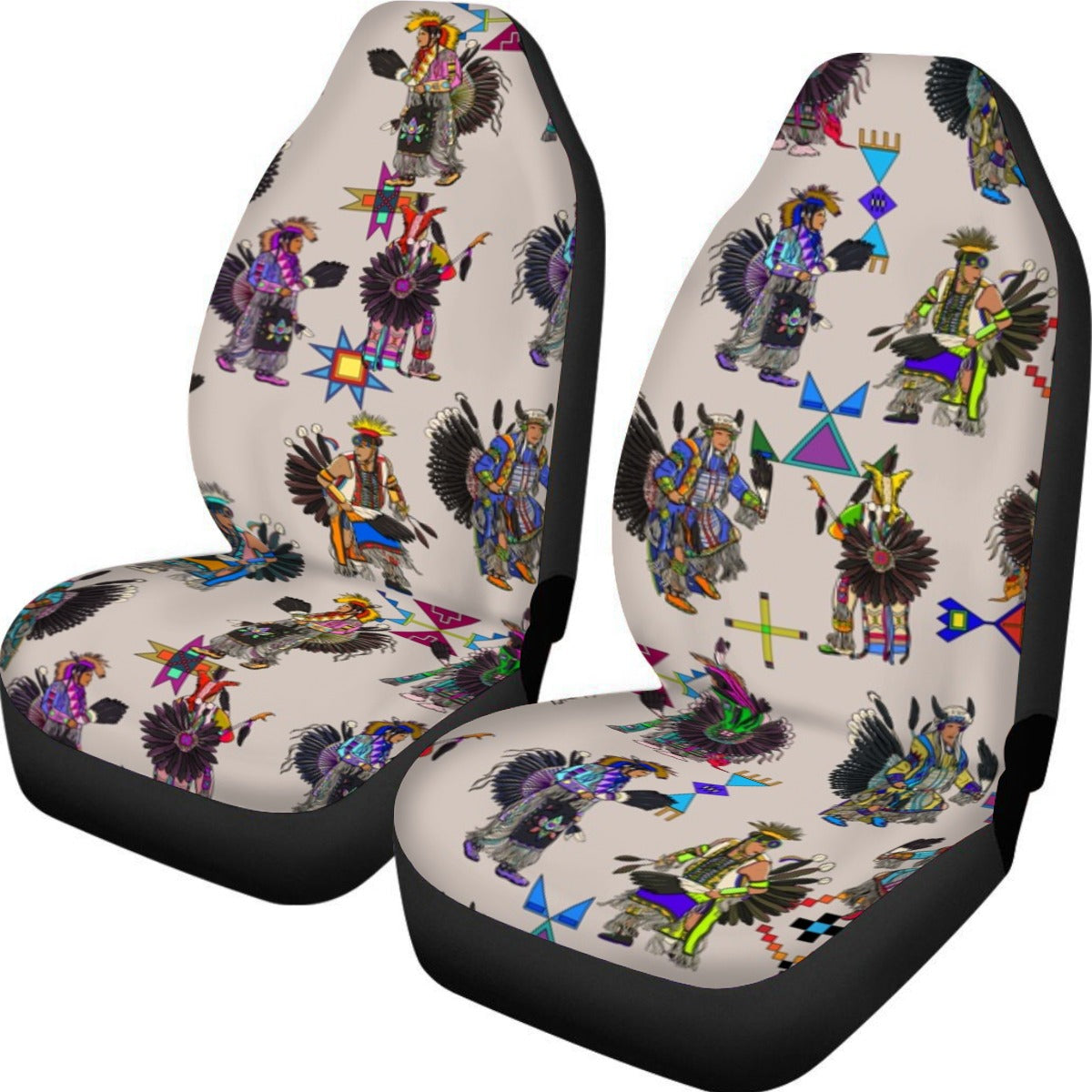 Men's Tradish Dancers Muslin White Universal Car Seat Cover With Thickened Back