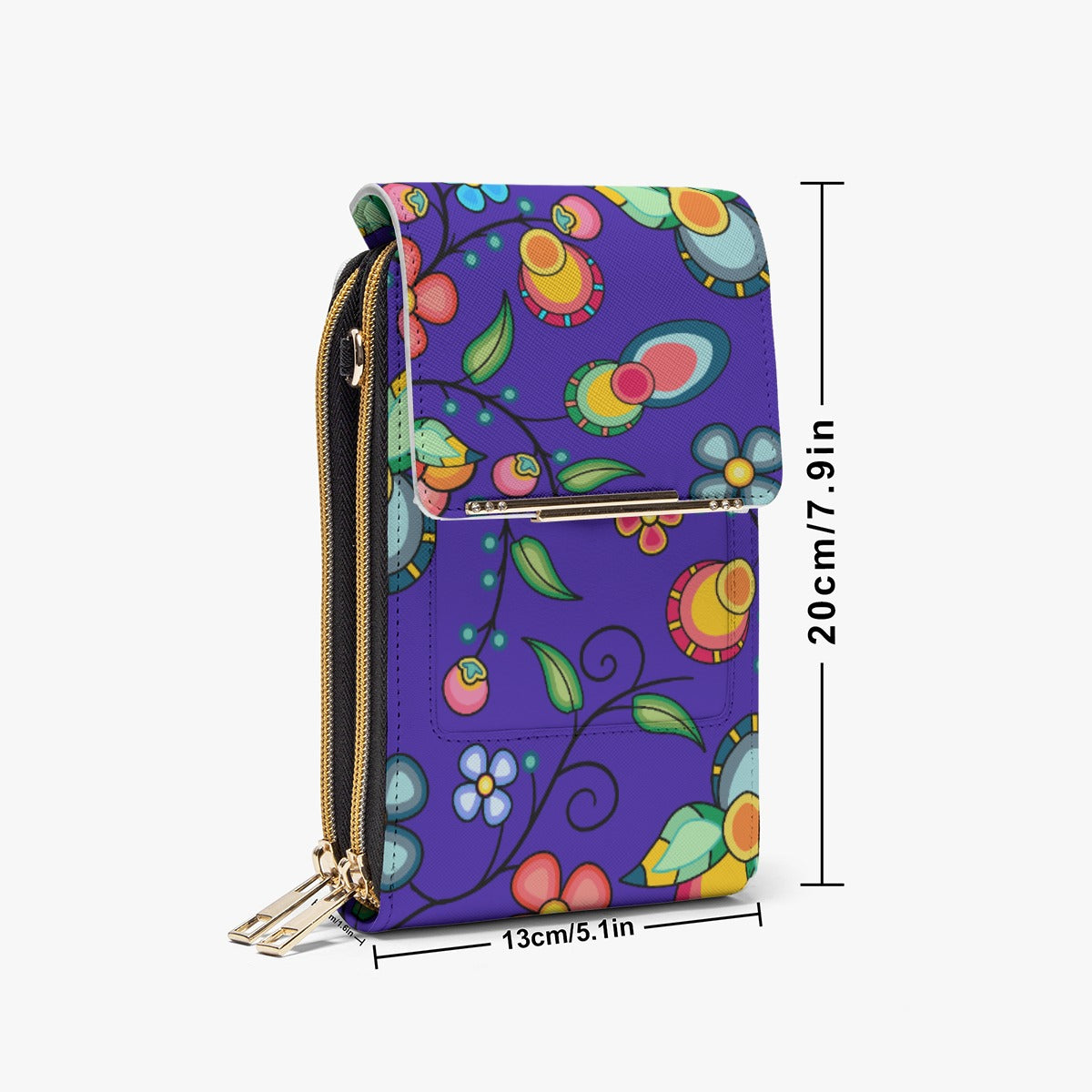 Floral Bounty Blue Mobile Phone Chest Bag