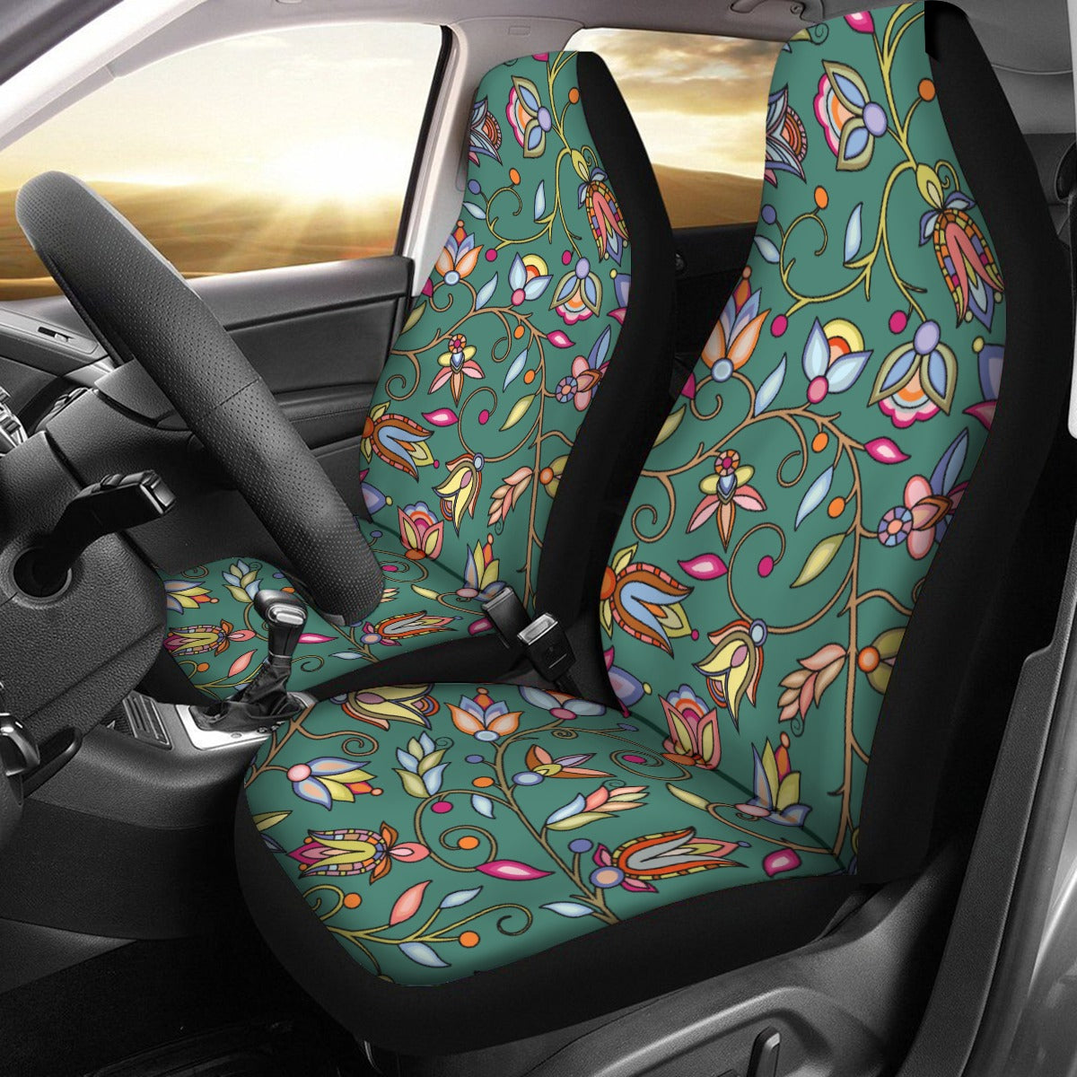 Buffalo Bloom Pond Reflection Universal Car Seat Cover With Thickened Back