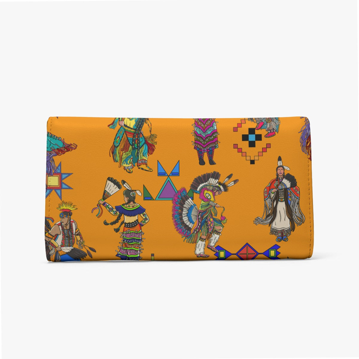 Grand Entry Dancers Orange Foldable Wallet