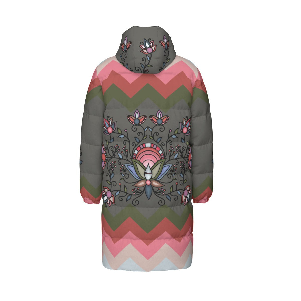 Glacial Gardenia Unisex Long Down Jacket