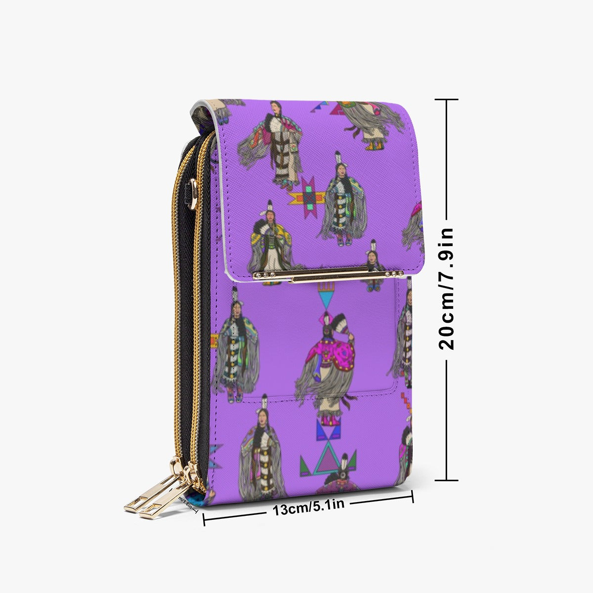 Women's Tradish Dancers Purple Mobile Phone Chest Bag