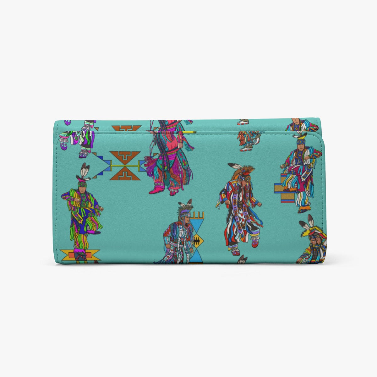 Men's Grass Dancers Eggshell Blue Foldable Wallet