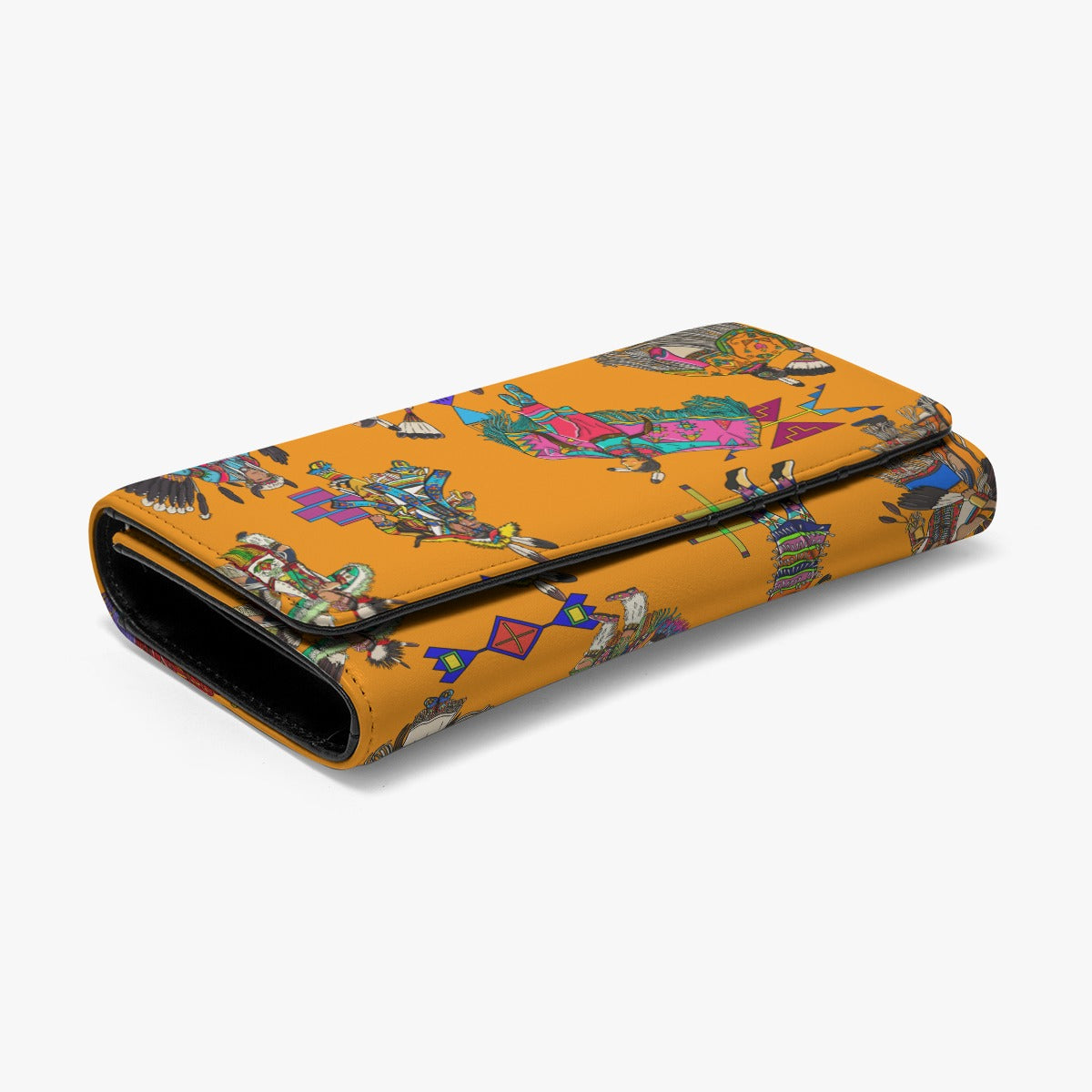 Grand Entry Dancers Orange Foldable Wallet