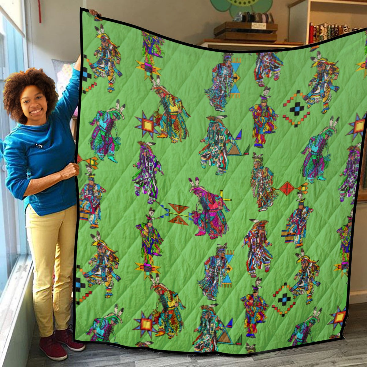 Men's Grass Dancers Grass Lightweight & Breathable Quilt With Edge-wrapping Strips