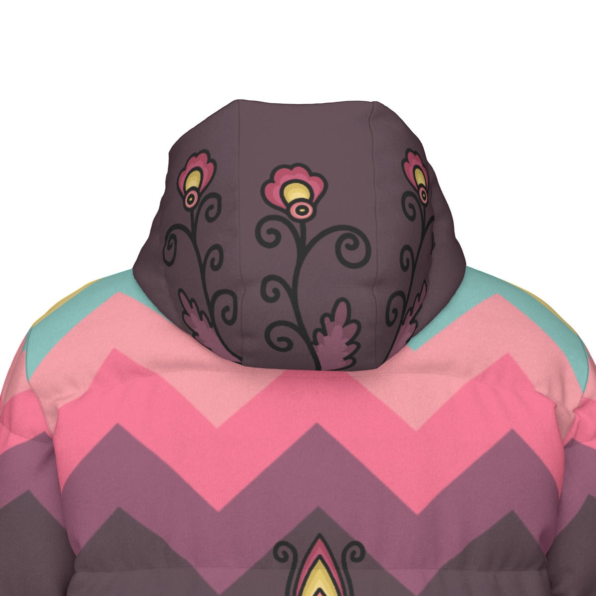 Golden Harvest Bloom Unisex Long Down Jacket