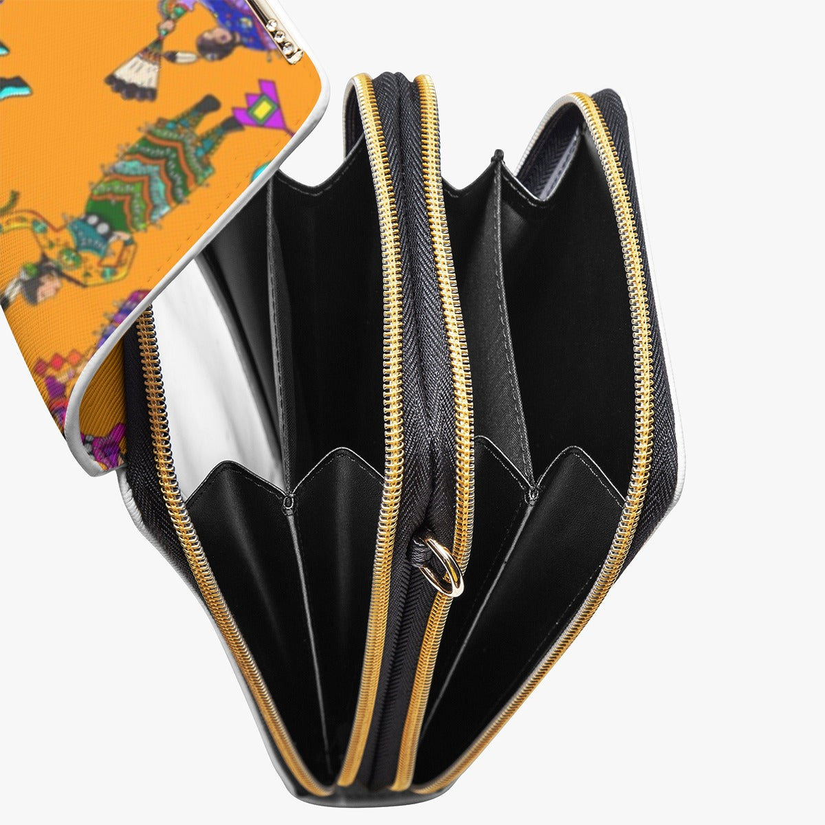 Women's Jingle Dancers Orange Mobile Phone Chest Bag