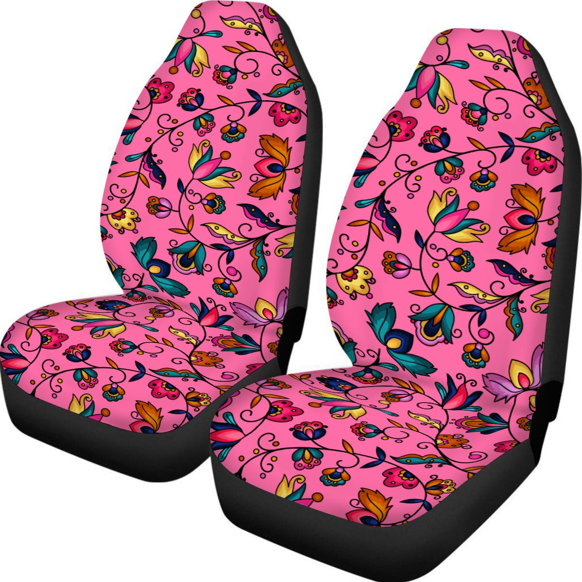 Copper Prairie Petals Pink Universal Car Seat Cover With Thickened Back