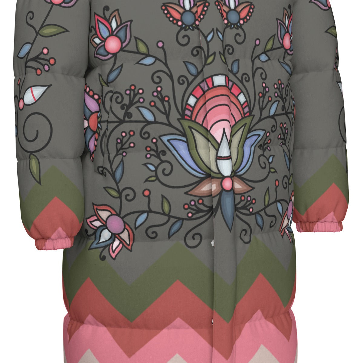 Glacial Gardenia Unisex Long Down Jacket