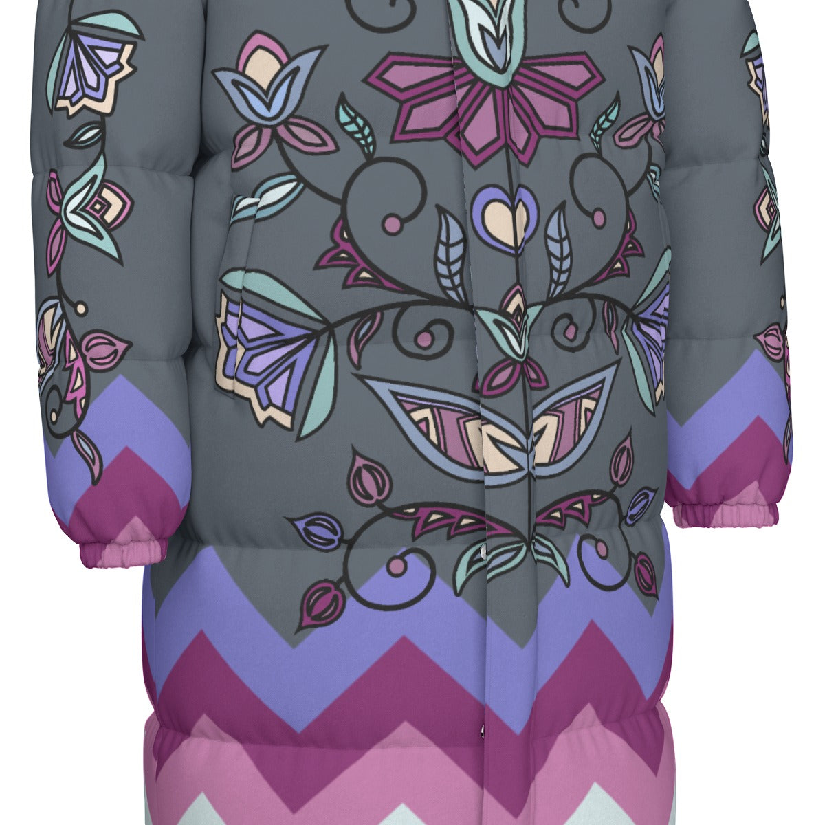 Moonlit Frost Unisex Long Down Jacket