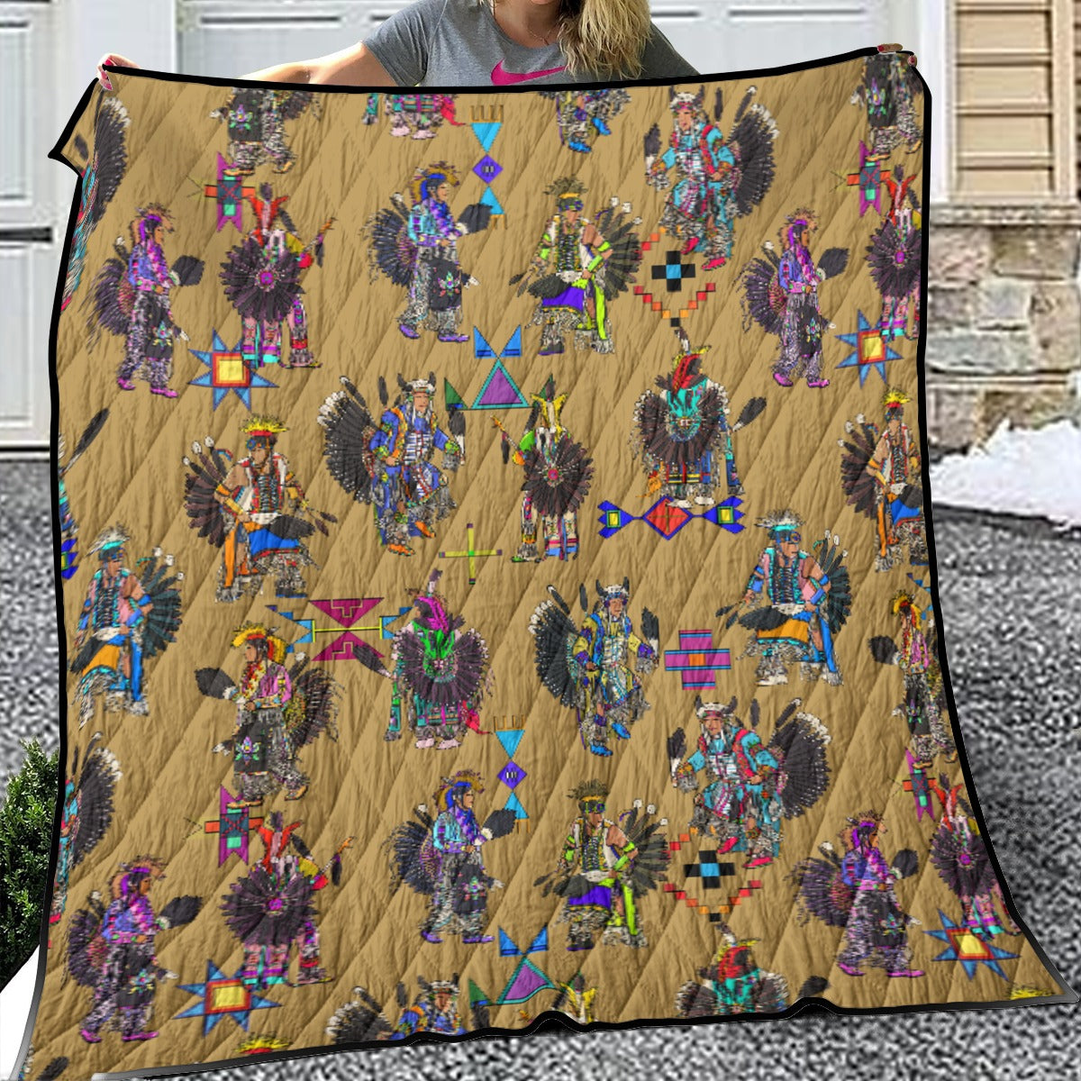 Men's Tradish Dancers Earth Lightweight & Breathable Quilt With Edge-wrapping Strips