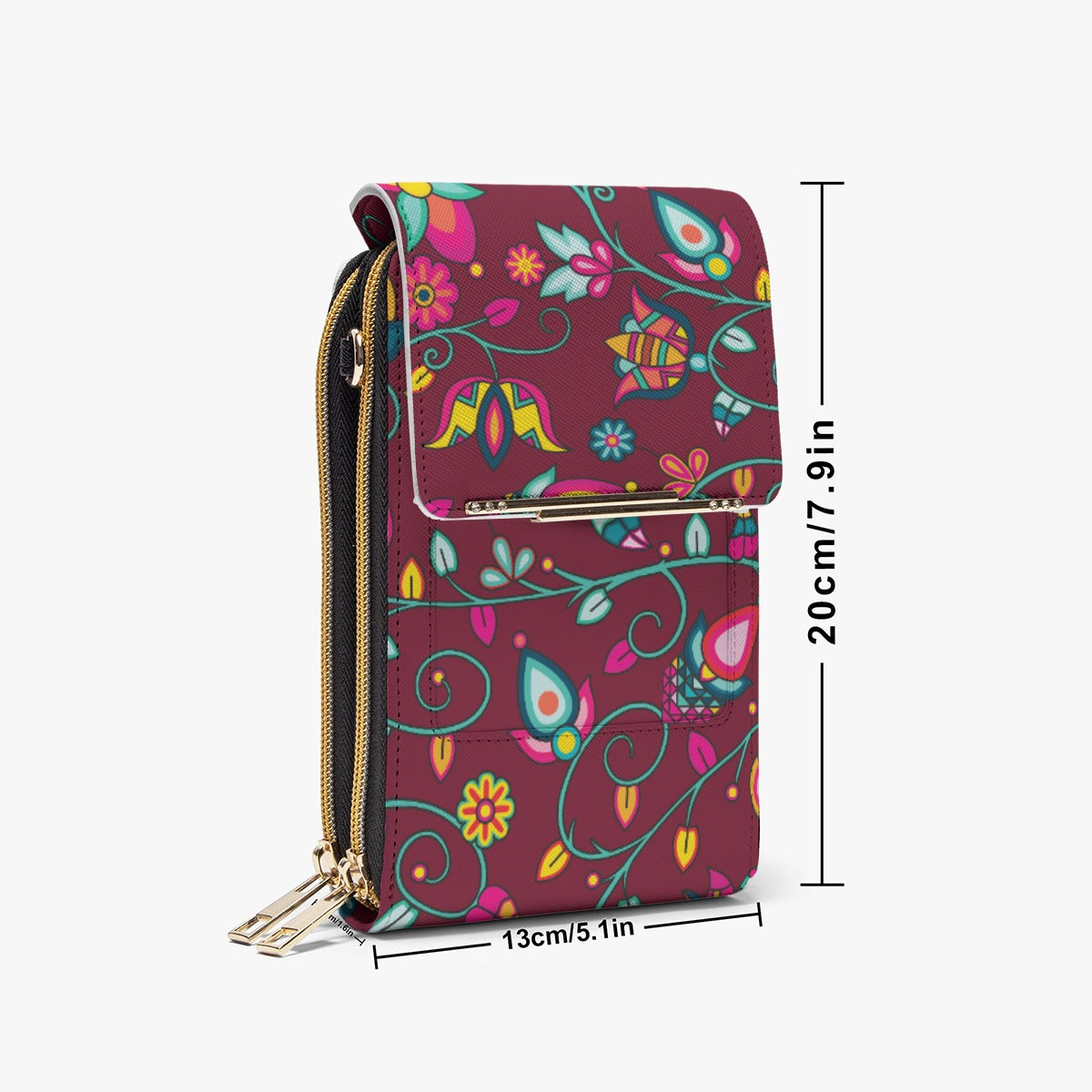 Thorny Path Cranberry Mobile Phone Chest Bag