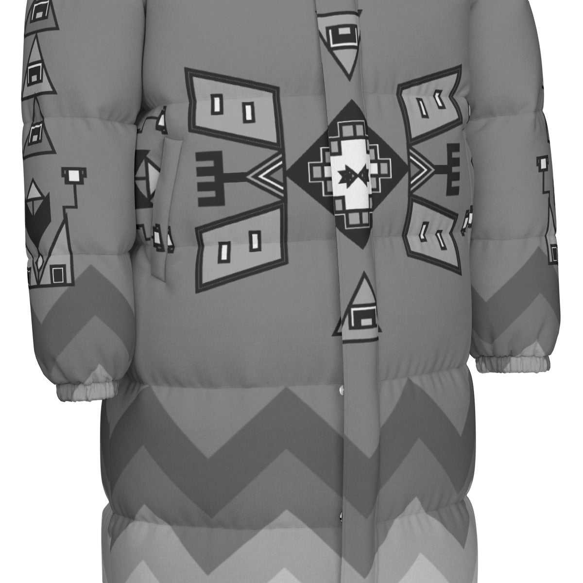 Thunder Drum Unisex Long Down Jacket