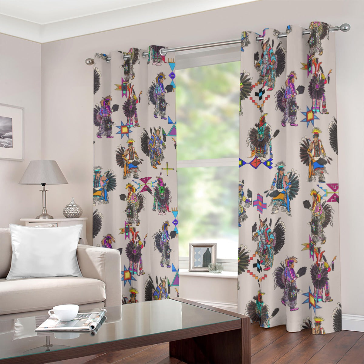 Men's Tradish Dancers Muslin White Blackout Grommet Curtains | 265(gsm)
