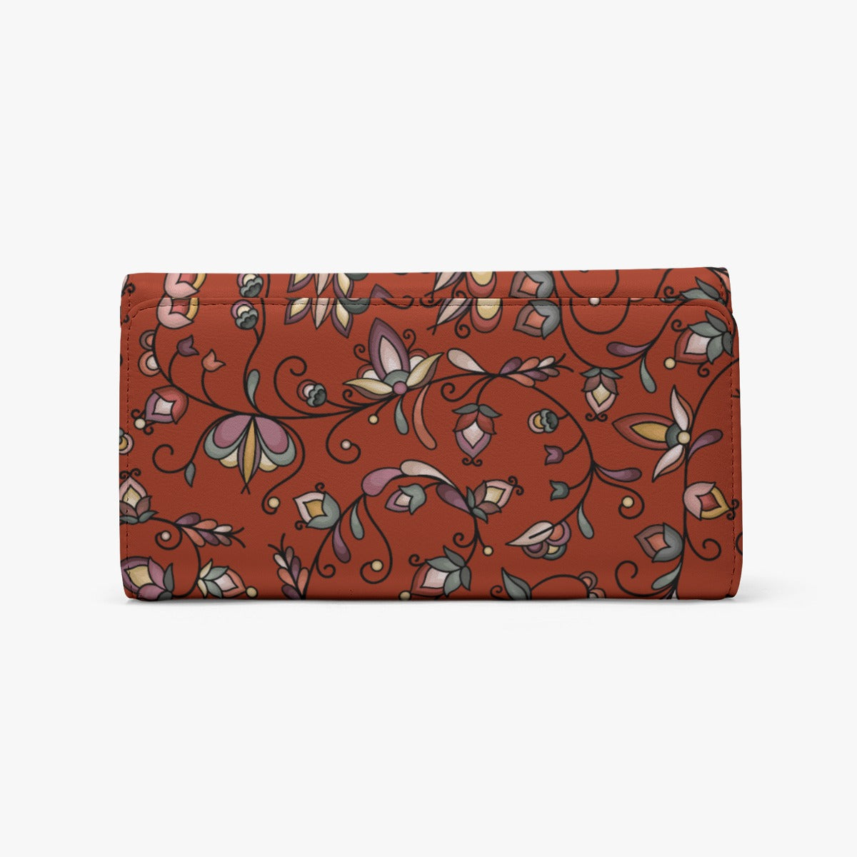 Burnt Sky Petals Red Foldable Wallet