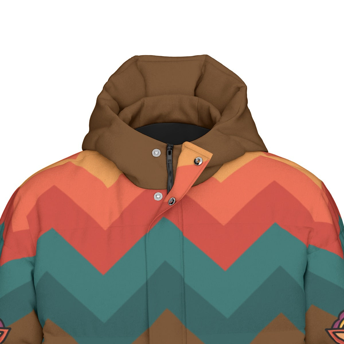 Maple Shine Ribbon Rose Unisex Long Down Jacket