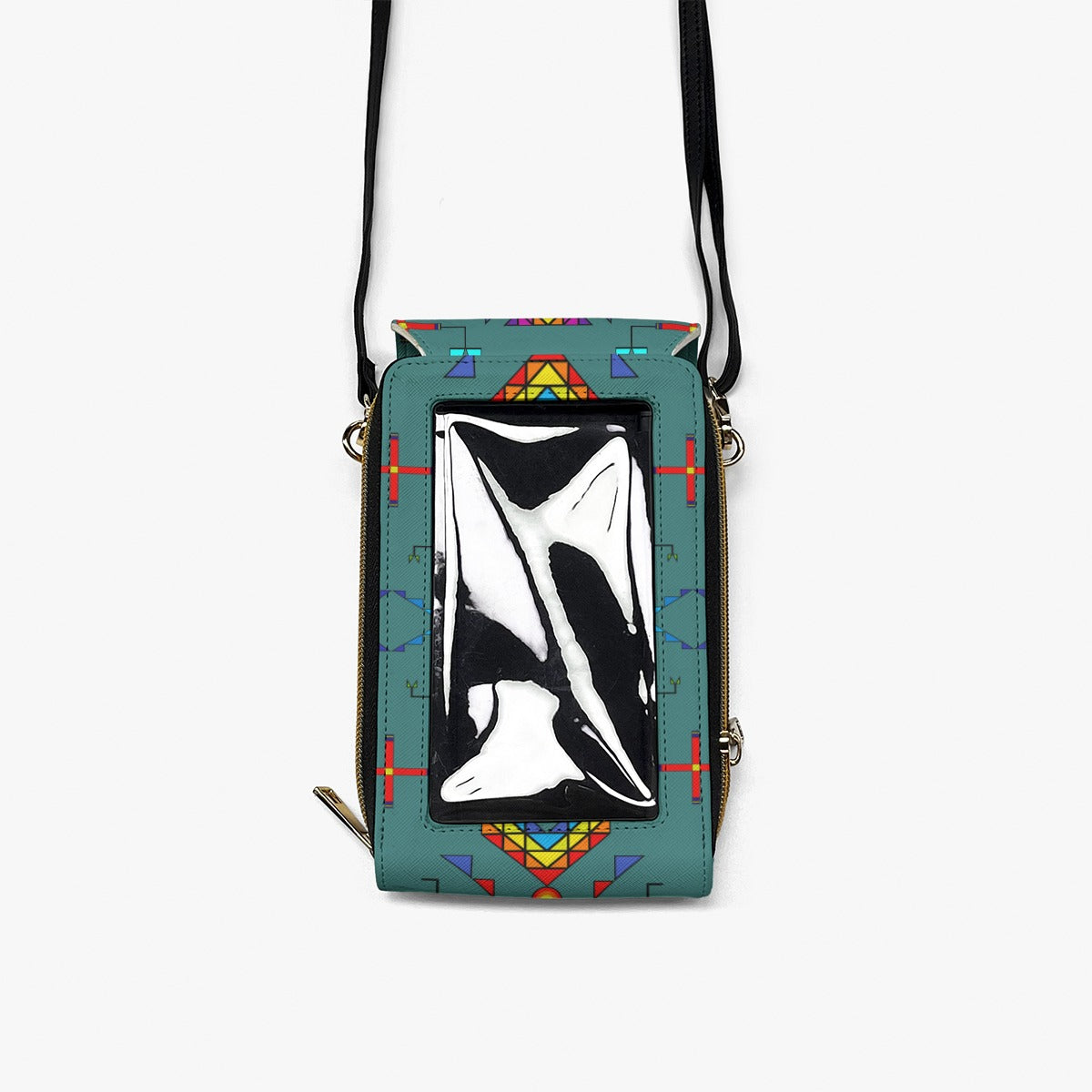 Rainy Chief Rainbow Teal Sky Mobile Phone Chest Bag